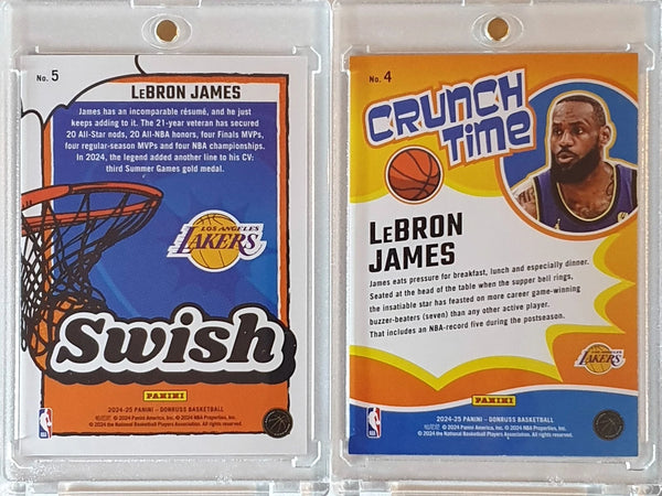 Lot of 2 x 2024 Panini Donruss LeBron James PURPLE Variant Inserts - Rare