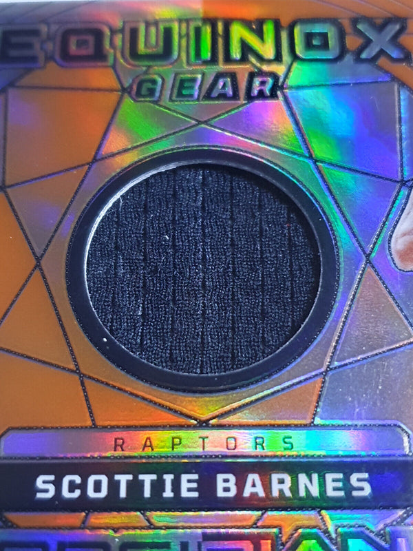 2023 Panini Obsidian Scottie Barnes #PATCH ORANGE FLOOD /99 Game Worn Jersey