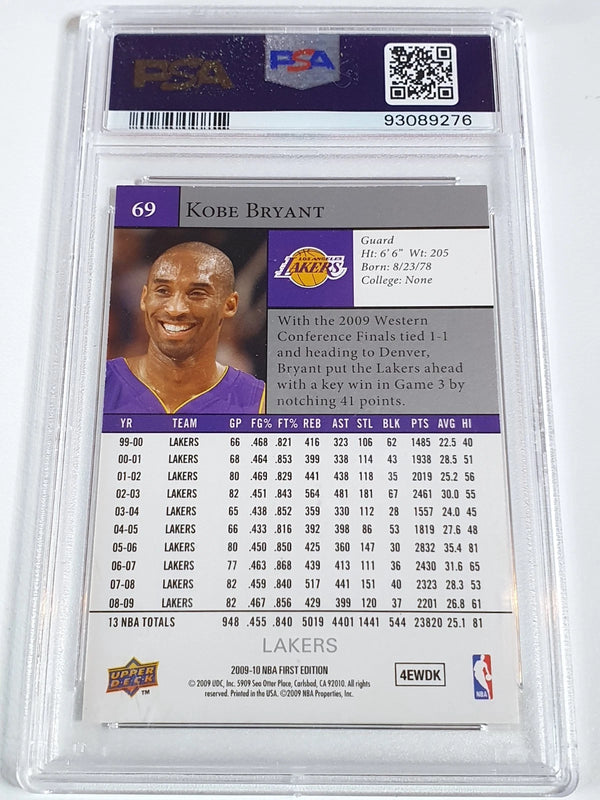2009 Upper Deck First Edition Kobe Bryant #69 - PSA 9 (POP 22)