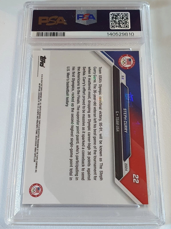 2024 Topps Now Olympics Stephen Curry #22 - PSA 9 (POP 36)