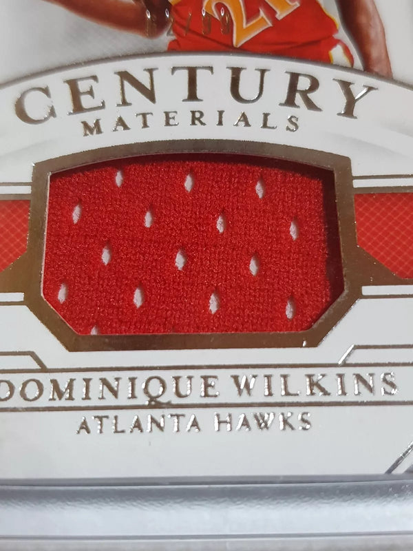 2018 National Treasures Dominque Wilkins #PATCH /99 Game Worn Jersey - Rare