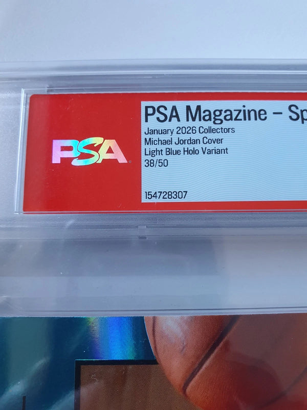 2026 PSA Magazine January Michael Jordan LIGHT BLUE /50 Holo - PSA 9.4 (POP 3)