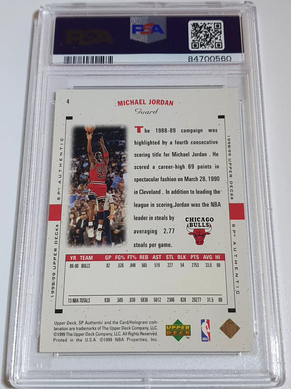 1998 Upper Deck SP Authentic Michael Jordan #4 - PSA 9 (Low POP)
