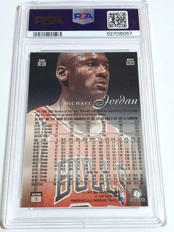 1996 Flair Showcase Style Michael Jordan #1 ROW 2 - PSA 9 (LOW POP)