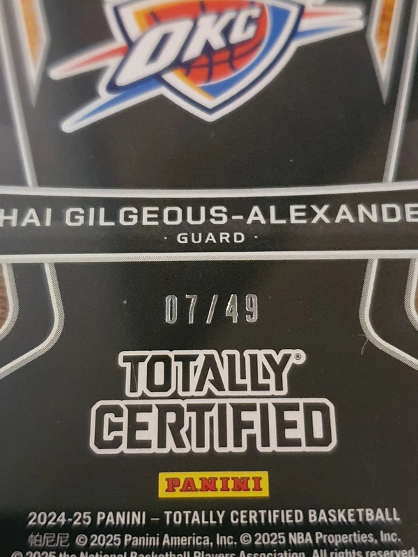 2024 Totally Certified Shai Gilgeous-Alexander #20 BLUE MIRROR /49 Holo - Rare