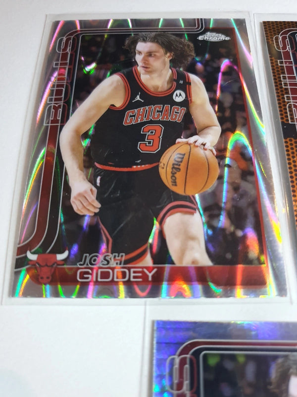 Lot of 5 x 2025 Topps Chrome Josh Giddey #48 REFRACTORS Holo Variants Silver