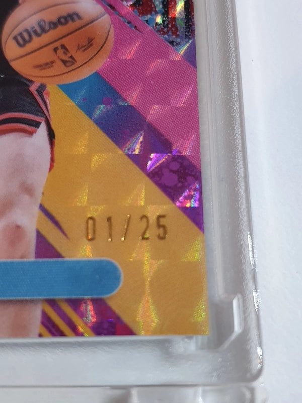 2025 Topps Finest Josh Giddey #34 RED BLACK GEOMETRIC 01/25 Refractor - Rare