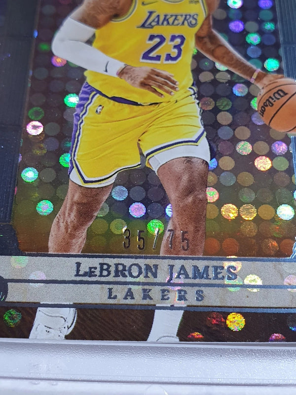 2023 Panini Crown Royale LeBron James #13 BLUE /75 Holo Pillars of the Game