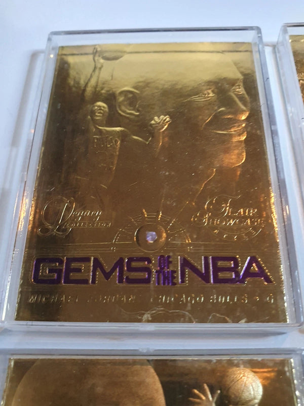 1998 Fleer Gems of the NBA 23K GOLD 6 Card Set + Game Breakers - Michael Jordan