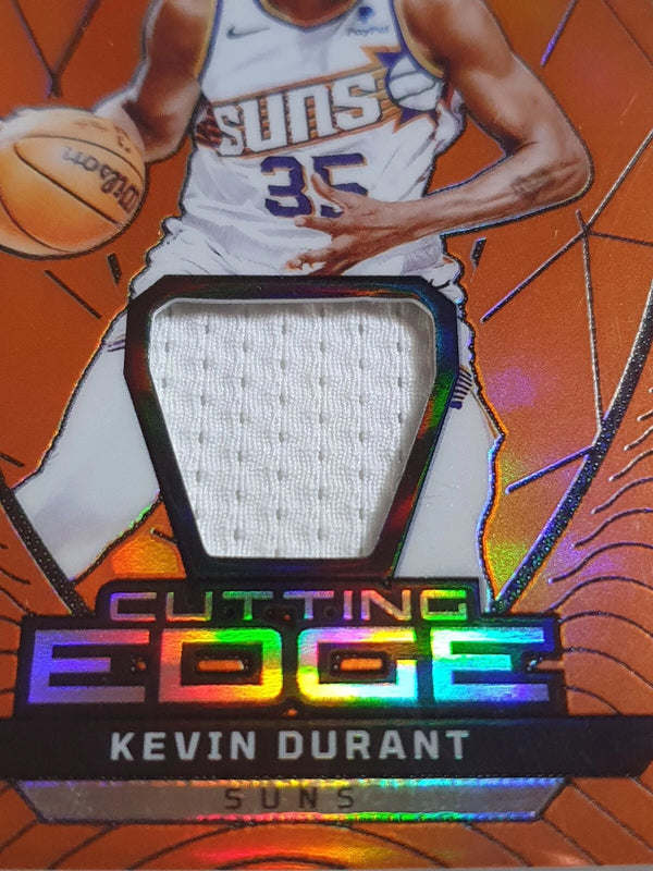 2023 Panini Obsidian Kevin Durant #PATCH ORANGE FLOOD /99 Game Worn Jersey