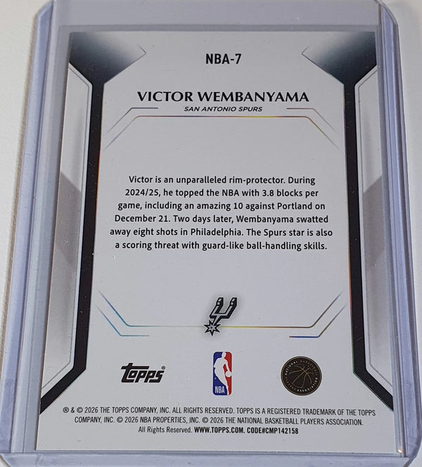 2025 Topps Collector Kit Victor Wembanyama #NBA-7 HOLO - Ready to Grade