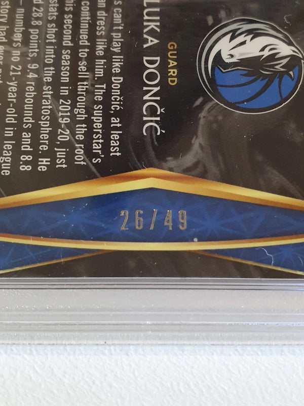 2020 Panini Select Luka Doncic #150 RED DISCO /49 Holo - PSA 9 (POP 9)