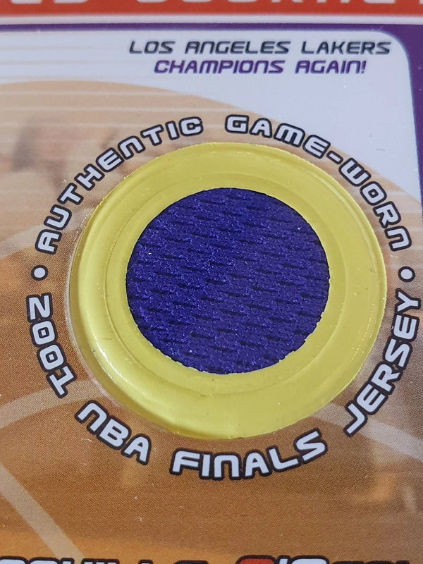 2001 Topps Champions Shaquille O'Neal #PATCH NBA FINALS Worn Jersey - Super Rare