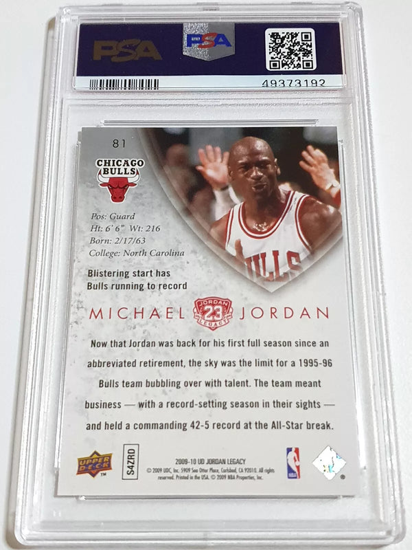 2009 UD Jordan Legacy Michael Jordan #81 GOLD - PSA 9 (POP 19)