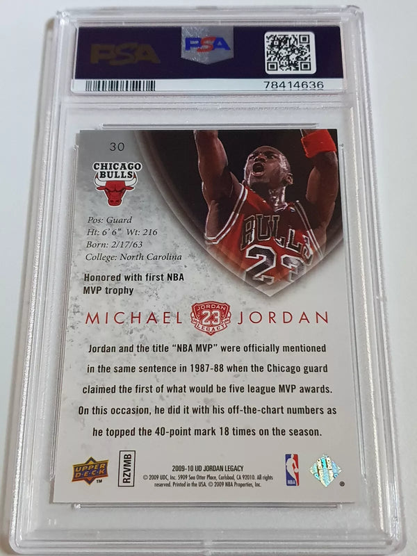 2009 Upper Deck Jordan Legacy Michael Jordan #30 GOLD - PSA 9 (POP 17)