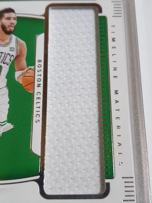 2021 National Treasures Jayson Tatum #PATCH 99/99 Game Worn Jumbo Jersey - Rare