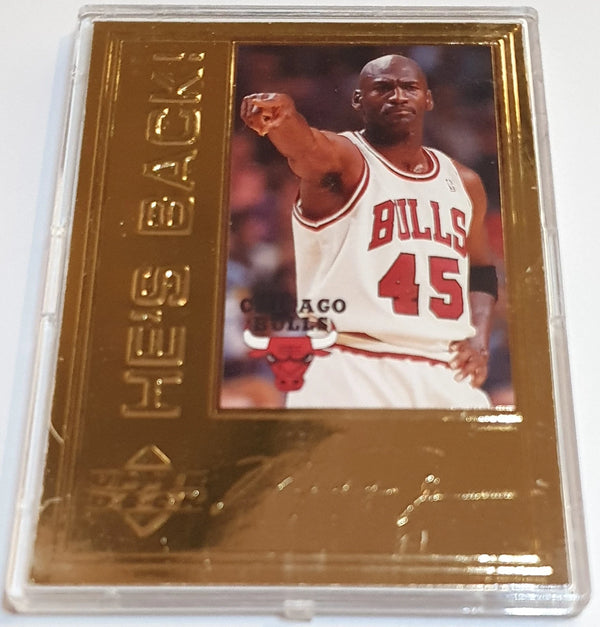 1996 Upper Deck Michael Jordan 22KT GOLD He's Back - Box & COA