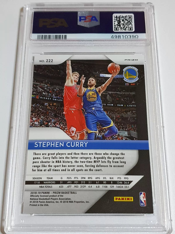 2018 Prizm Stephen Curry #222 Fast Break Disco Holo - PSA 9 (LOW POP)