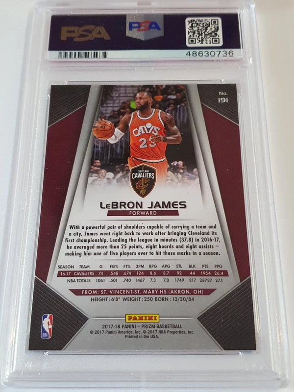 2017 Panini Prizm LeBron James #191 - PSA 9 (Low POP)