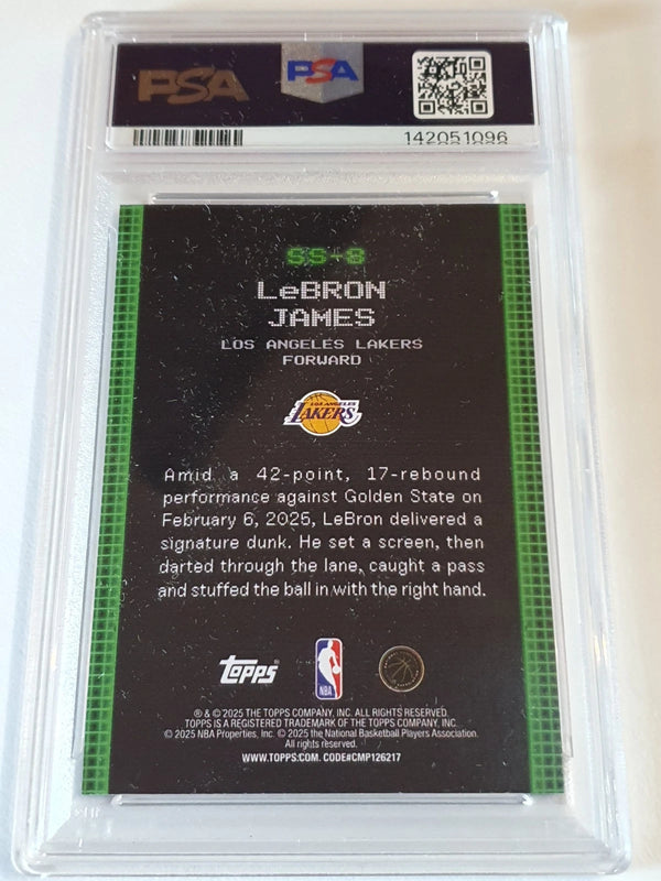 2025 Topps Basketball LeBron James #SS-8 Scan and Slam - PSA 9 (POP 17)