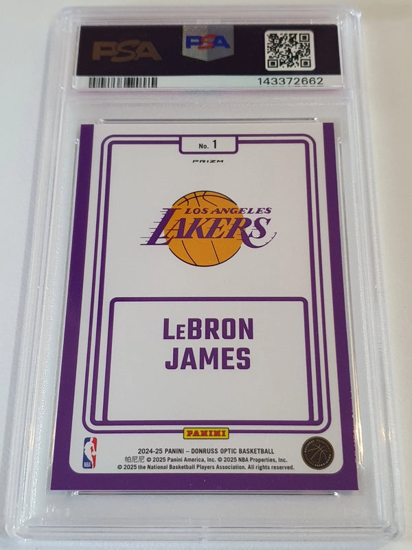 2024 Panini Donruss Optic LeBron James #1 HOLO Winner Stays - PSA 9 (POP 1)