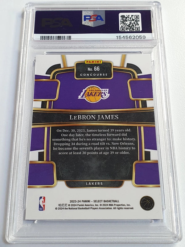 2023 Panini Select LeBron James #66 BLUE Concourse - PSA 9 (POP 19)