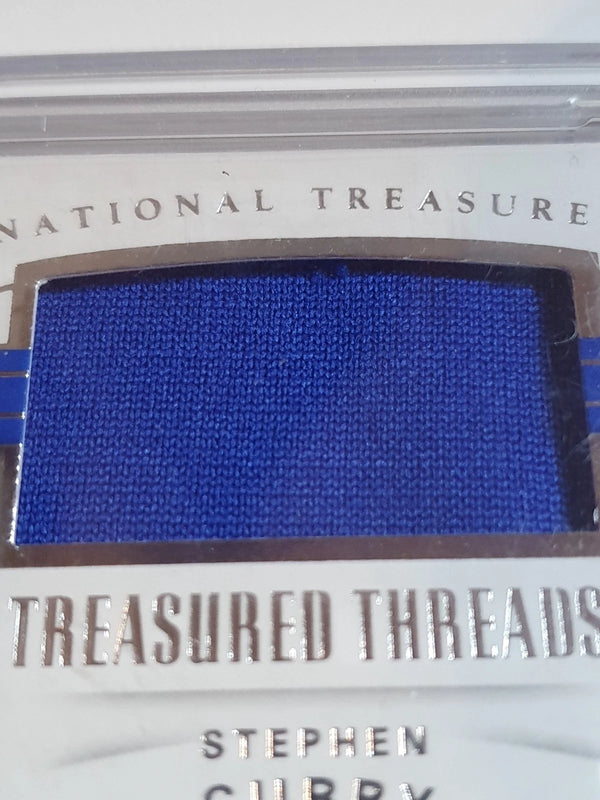 2017 National Treasures Stephen Curry #PATCH Game Worn Jersey - PSA 9 (POP 3)