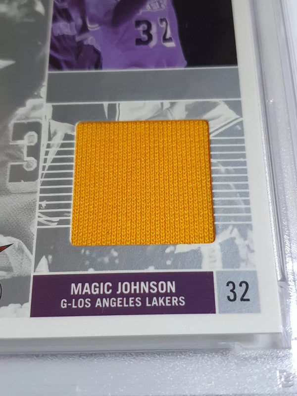 2002 SP Game Used Magic Johnson #PATCH Game Worn Jersey - PSA 9 (POP 11)