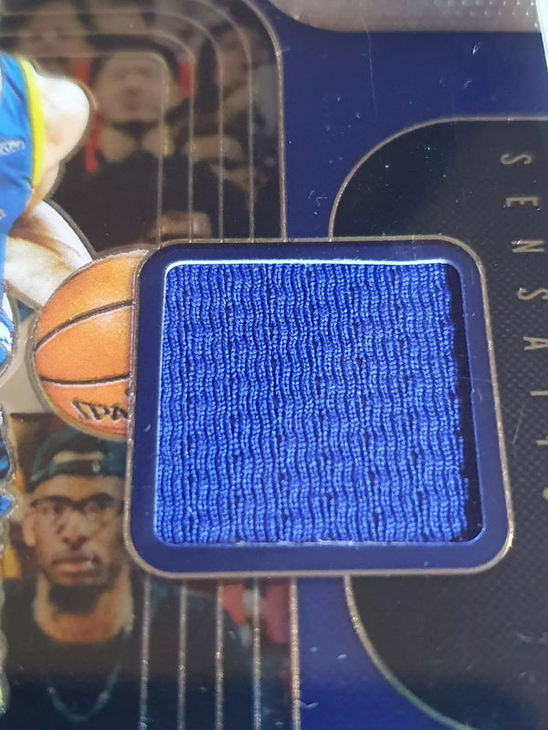 2019 Panini Prizm Stephen Curry #PATCH Game Worn Blue Jersey - Ready to Grade