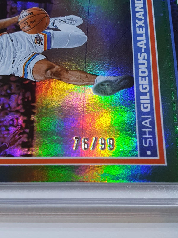 2024 Panini NBA Hoops Shai Gilgeous-Alexander #126 GREEN /99 Prizm - Rare