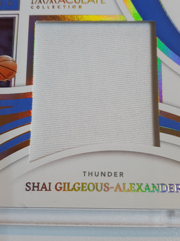 2021 Immaculate Shai Gilgeous-Alexander #PATCH /99 Game Worn Jumbo Jersey - Rare