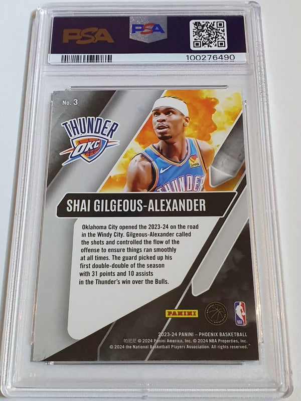 2023 Panini Phoenix Shai Gilgeous-Alexander #3 SILVER Holo - PSA 9 (POP 1)