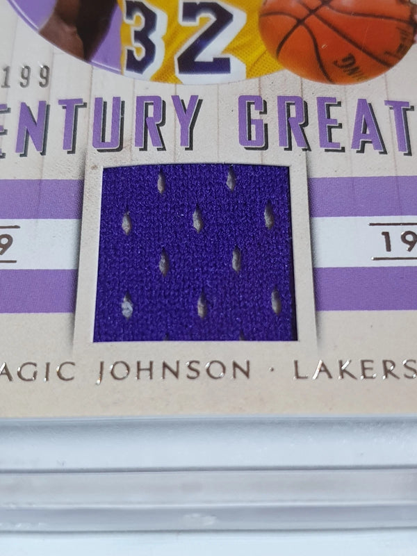 2014 Panini Threads Magic Johnson #PATCH /199 Game Worn Jersey - Ready to Grade