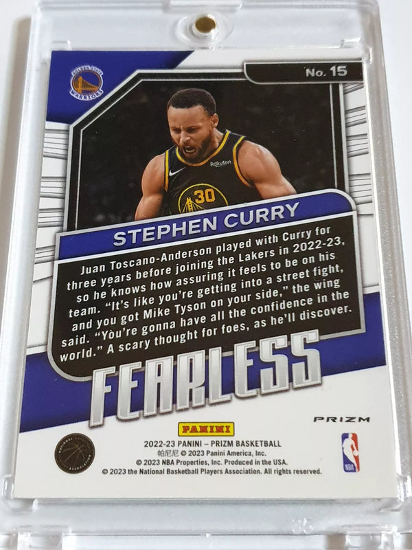 2022 Panini Prizm Stephen Curry #15 FAST BREAK Holo Fearless - Rare