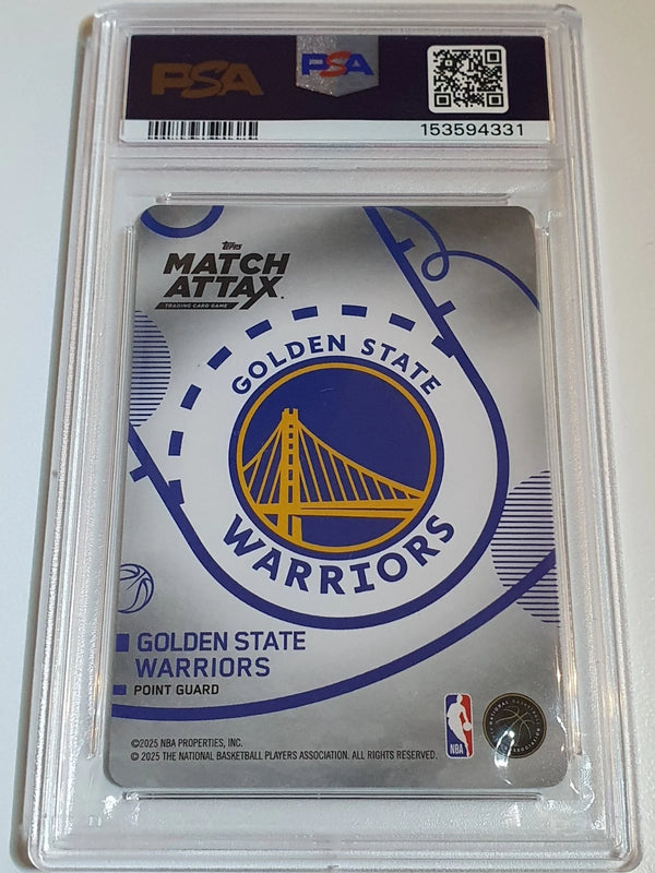2025 Topps Match Attax Stephen Curry #80 BLACK Uncommon - PSA 9 (POP 2)