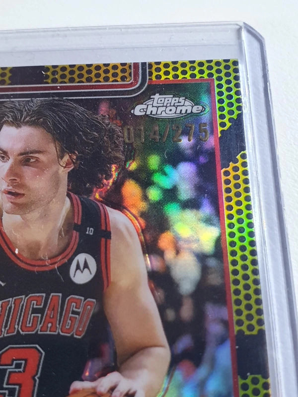 2025 Topps Chrome Josh Giddey #48 YELLOW BASKETBALL /275 Holo (Bulls) - Rare