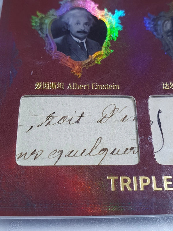 2024 Eternal Albert Einstein Charles Darwin Isaac Newton #RELICS RED /25 Holo