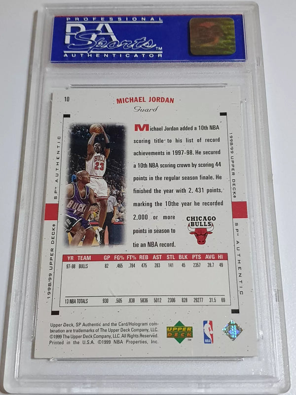 1998 Upper Deck SP Authentic Michael Jordan #10 - PSA 9 (Low POP)