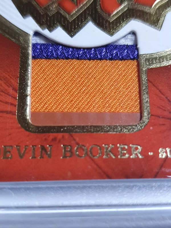 2023 Panini Crown Royale Devin Booker PATCH GOLD /25 Game Worn Striped Jersey