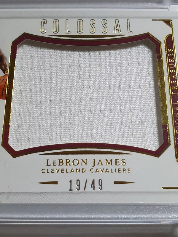 2015 National Treasures LeBron James #PATCH /49 Game Worn Jumbo Jersey - Rare