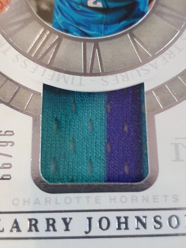 2021 Panini National Treasures Larry Johnson #PATCH /99 Game Worn Jersey - Rare