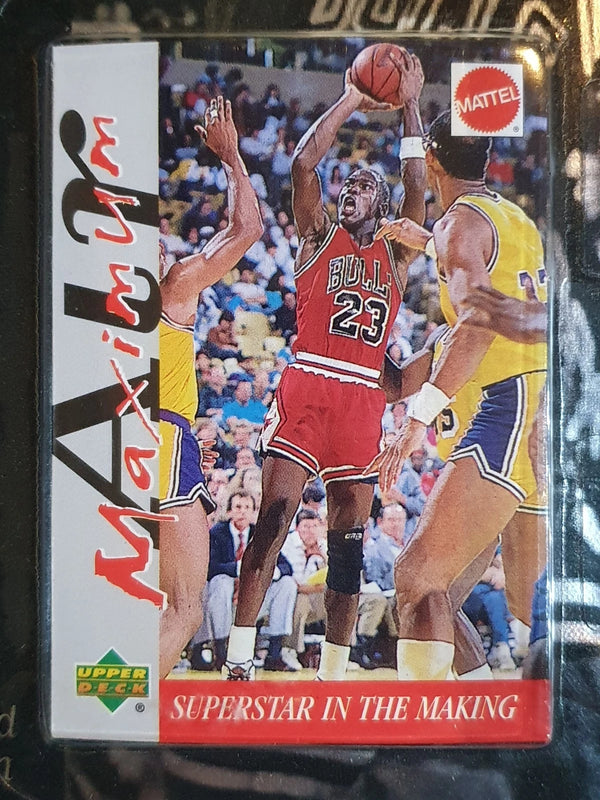 1999 Upper Deck Mattel Michael Jordan Hoops Highlights UNC - Figure & Card