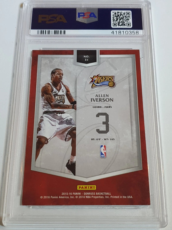 2015 Panini Donruss Allen Iverson #31 Elite Series - PSA 9 (POP 2)