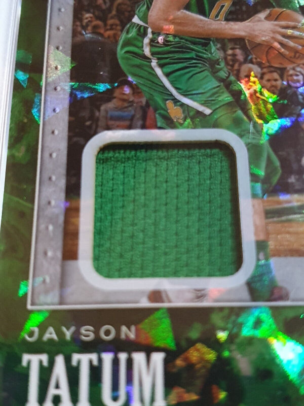 2019 Panini Jayson Tatum #PATCH CRACKED ICE /25 Game Worn Jersey - Rare