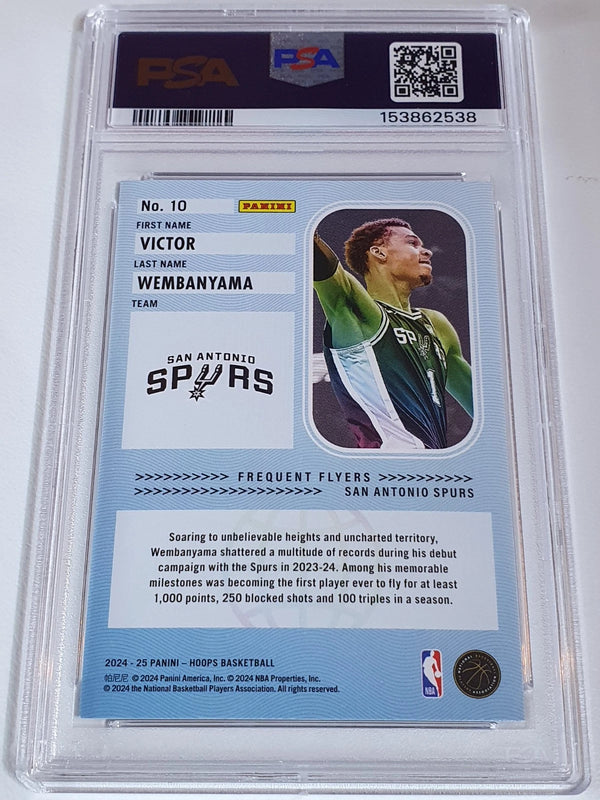 2024 Panini NBA Hoops Victor Wembanyama #10 Frequent Flyer - PSA 9 (POP 7)