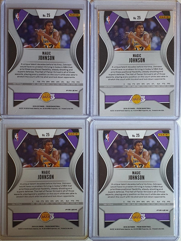 2019 Panini Prizm Magic Johnson #25 LOT OF 6 Variants/Holos - Ready to Grade