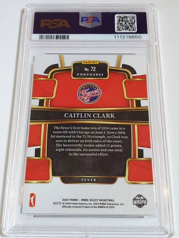 2024 Panini Select WNBA Caitlin Clark Rookie #72 RC - PSA 9 (Low POP)