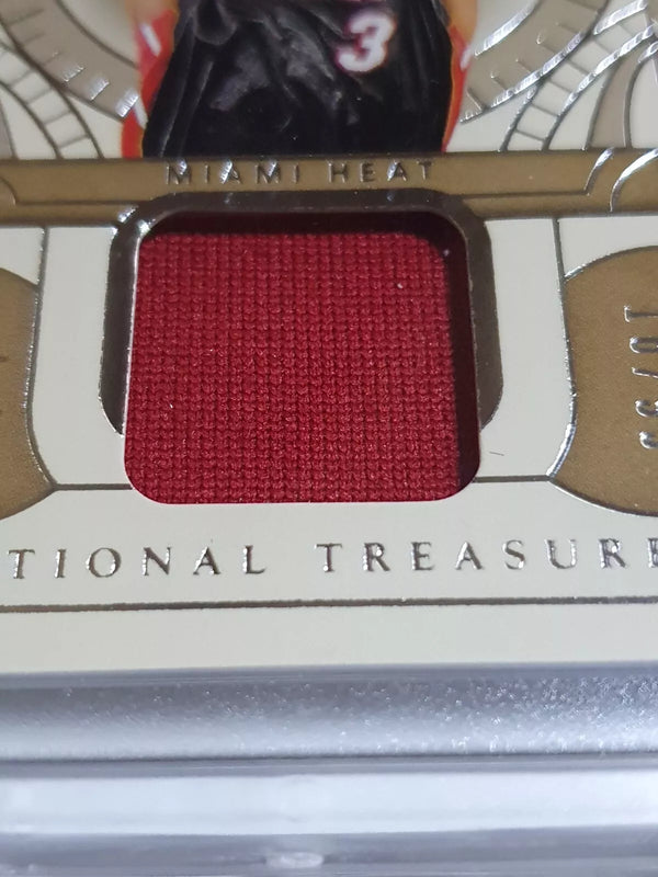 2020 Panini National Treasures Dwyane Wade #PATCH /99 Game Worn Jersey - Rare
