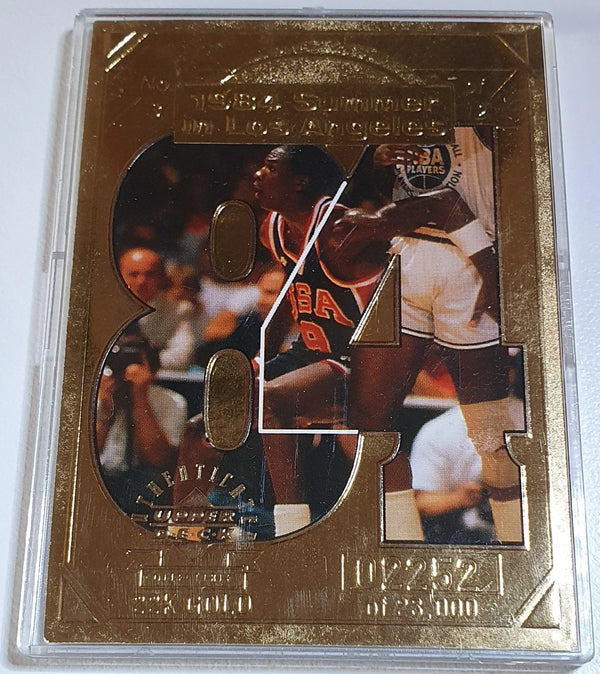 1998 Upper Deck Michael Jordan 22KT Gold Card 1984 Summer in Los Angeles - Rare