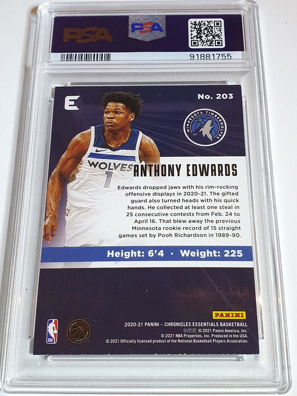2020 Panini Chronicles Anthony Edwards Rookie #203 RC - PSA 9 (Low POP)